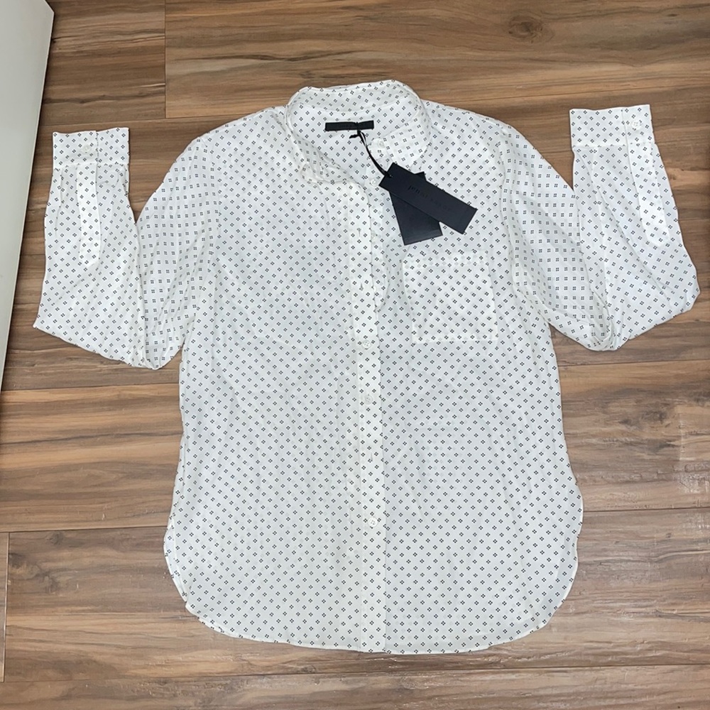 NWT Jenni Kayne Silk Button Up Shirt XS